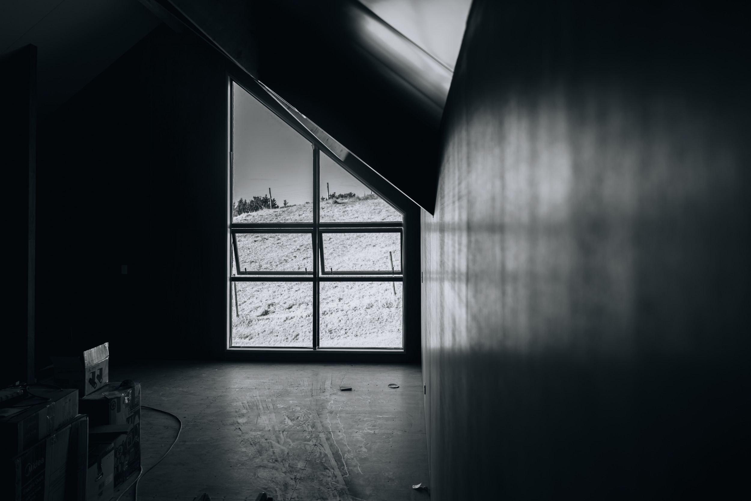 Large geometric window — Diack Homes custom home
